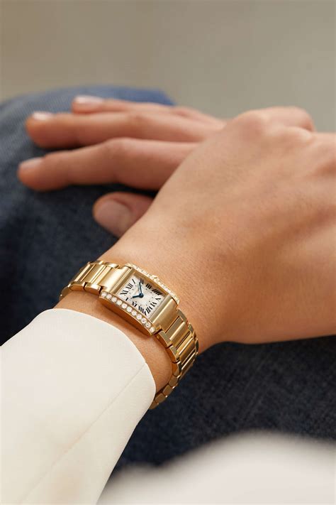 cartier tank française small gold.